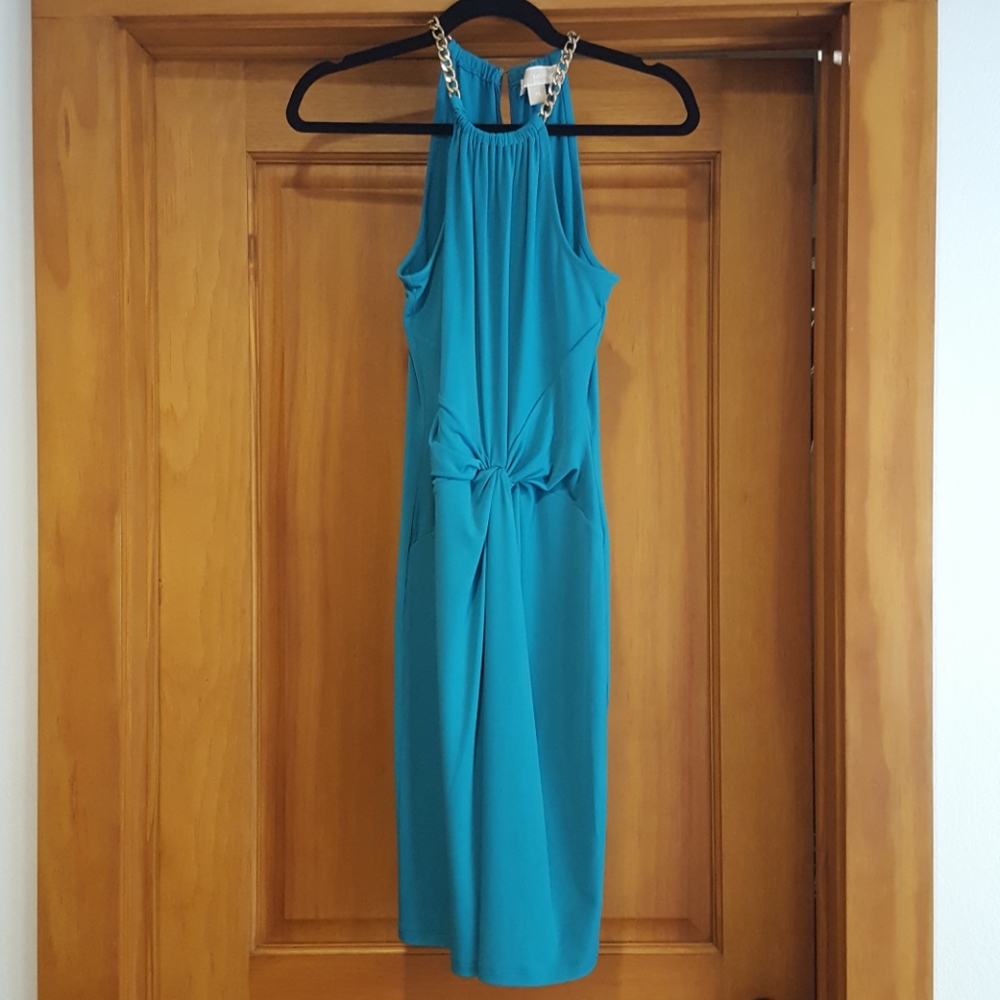 MICHAEL Michael Kors turquoise jersey dress